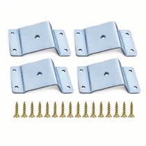 Kit 4 Chapa Fixação Chapinha Base Aço Com Parafusos Inclinação Chanfrada Pé Móveis Kit 4 Chapa Fixação Chapinha Base Aço Com Parafusos Inclinação Chanfrada Pé Móveis