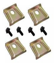 Kit 4 Chapa Fixar Tanque + Parafusos Fusca Brasilia Variant