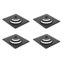 Kit 4 Chapas Fogão a Lenha Modulares Ferro Fundido 01 Furo 34x31cm Libaneza