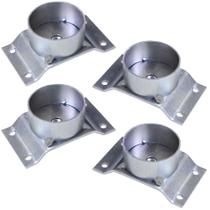 Kit 4 Chapinhas Chapa Elevada com Tubo Fixação Pés Palito Rosca 5/16 Zincada G59 Kit 4 Chapinhas Chapa Elevada com Tubo Fixação Pés Palito Rosca 5/16 Zincada G59