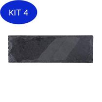 Kit 4 Charmosa Tabua Prato - Ardosia 40 X 15 Petisqueira -