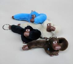 Kit 4 Chaveiro De Macaquinho Pelúcia Pingente De Bolsa Fofo