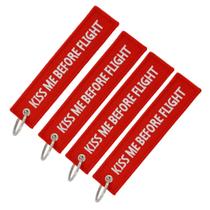 Kit 4 Chaveiro Kiss Me Before Flight Beije Me Antes de Voar