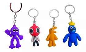 Kit 4 Chaveiros Rainbow Friends Azul Babão Com 4 Personagen