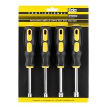 Kit 4 Chaves Canhão Profissional 5mm, 6mm, 7mm e 8mm - Eda Kit 4 Chaves Canhão Profissional 5mm, 6mm, 7mm e 8mm - Eda