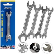 Kit 4 Chaves de Boca Conjunto de Chaves Fixas 6 a 13mm Western 4 peças