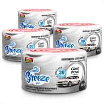 Kit 4 Cheirinhos Aromatizante Breeze Gel Carro Novo Proauto 60g