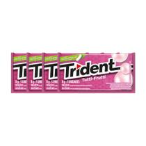 Kit 4 Chiclete Trident Tutti Frutti 8g com 5 Unidades