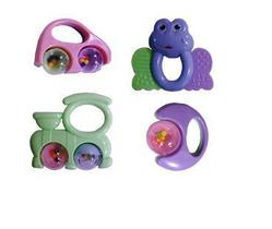 Kit 4 chocalhos baby & fun coloridos Kit 4 chocalhos baby & fun coloridos