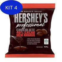 Kit 4 Chocolate Profissional 40% Cacau Meio Amargo Moeda - Hersheys