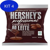 Kit 4 Chocolate Profissional Ao Leite Moeda 1,01Kg Hersheys
