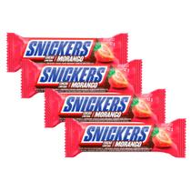 Kit 4 Chocolate Snickers Morango 42g Kit 4 Chocolate Snickers Morango 42g