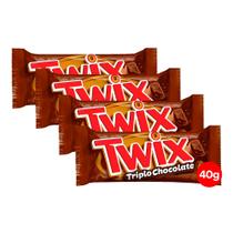 Kit 4 Chocolate Twix Triplo Chocolate com 40g Edição Limitada