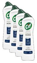 kit 4 Cif Cremoso Limpeza Milagrosa Remove 100% Da Sujeira 450 Ml