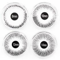 Kit 4 Cílios de Potinho 60 Tufinho para Extensão de Cílios Fio A Fio 8/10/12/14mm Kit 4 Cílios de Potinho 60 Tufinho para Extensão de Cílios Fio A Fio 8/10/12/14mm