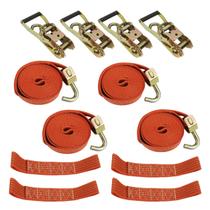 Kit 4 Cinta Catraca 5 toneladas Guincho Amarração Guincheiro