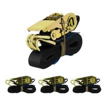Kit 4 Cintas com Catraca Vonder 800kg para Amarrar Cargas Kit 4 Cintas com Catraca Vonder 800kg para Amarrar Cargas