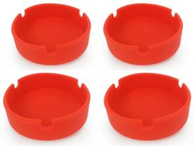 Kit 4 Cinzeiro De Silicone Redondo Resistente Lavável Não Queima e Não Quebra Kit 4 Cinzeiro De Silicone Redondo Resistente Lavável Não Queima e Não Quebra