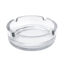 Kit 4 Cinzeiro De Vidro Redondo Para Bar Restaurante Casa Resistente Transparente