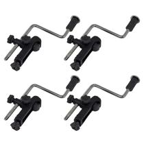 Kit 4 Clamp Suporte De Microfone Percussão Estilo Garra Lp