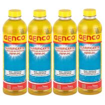 Kit 4 Clarificante E Auxiliar De Filtração Genco Genfloc