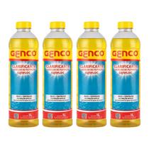 Kit 4 Clarificante E Auxilitar De Filtração Genfloc Piscinas