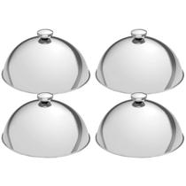 Kit 4 Cloches Tramontina Aço Inox 24,5cm Restaurantes Hóteis Eventos Cúpula Pratos Quentes Kit 4 Cloches Tramontina Aço Inox 24,5cm Restaurantes Hóteis Eventos Cúpula Pratos Quentes