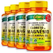 KIT 4 CLORETO DE MAGNÉSIO PA + B6 120 Cáps 800mg UNILIFE