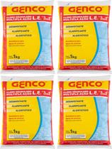 KIt 4 Cloro Granulado 1kg Múltipla Ação 3 Em 1 Genco L. E