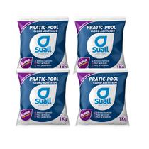 Kit 4 Cloro Suall Pratic pool Tratamento Sanitizante de piscina 4KG