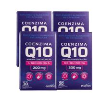 Kit 4 Coenzima Q10 Ubiquinona 200mg 30 Cápsulas -Ecofitus Kit 4 Coenzima Q10 Ubiquinona 200mg 30 Cápsulas -Ecofitus