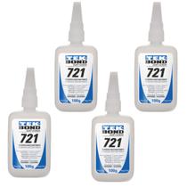 Kit 4 Cola Adesiva Instantânea Profissional Incolor 721 TekBond