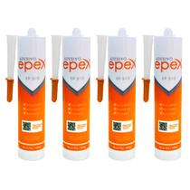 Kit 4 Cola Adesivo EP500 Rodateto Rodapé Boiserie 400g Epex