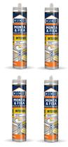 KIT 4 COLA CASCOLA MONTA&FIXA PL500 360g BRANCO INTERIOR HENKEL