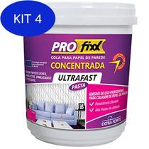 Kit 4 Cola Líquida Papel De Parede Ou Tecido 1kg - Profixx