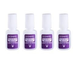 Kit 4 Cola Para Unhas Postiças Com Pincel 5g Profissional Salão de Beleza Dompel