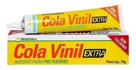 KIT 4 COLA VINIL EXTRA 75G emendo Reparo Piscina Lona Barraca Boia BRASCOLA