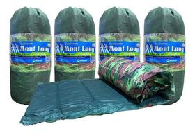 Kit 4 Colchonete Solteiro Camuflado Verde 190x60- Mont Long