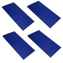 Kit 4 Colchonetes Colchão Almofada P/ Academia 100x60x2,5cm Azul Kit 4 Colchonetes Colchão Almofada P/ Academia 100x60x2,5cm Azul