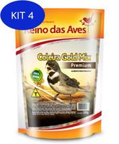 Kit 4 Coleira Gold Mix Premium 500gr Reino Das Aves