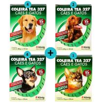 Kit 4 Coleiras G+2 Coleiras M+4 Coleiras P+1 Coleira Gatos Contra Pulgas e Carrapatos- Konig Kit 4 Coleiras G+2 Coleiras M+4 Coleiras P+1 Coleira Gatos Contra Pulgas e Carrapatos- Konig
