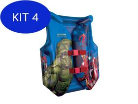Kit 4 Colete Infantil Avengers Inflável