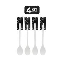 KIT 4 COLHER DE SILICONE - 45 CM - RESISTENTE ATE 220ºC KIT 4 COLHER DE SILICONE - 45 CM - RESISTENTE ATE 220ºC