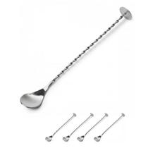 Kit 4 Colheres Bailarina para Drinks com Disco Circular