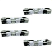 Kit 4 Colmeia Organizadora de Gavetas Transp 12 Nichos Duplo