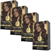 Kit 4 Coloração Creme Permanente Excllusiv Color Pratic Louro Médio 7.0 Haskell Kit 4 Coloração Creme Permanente Excllusiv Color Pratic Louro Médio 7.0 Haskell
