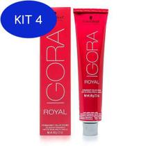 Kit 4 Coloração Igora Royal 5.0 Castanho Claro Natural 60G