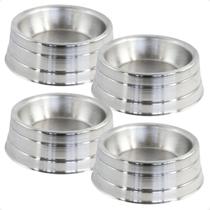 Kit 4 Comedouro Alumínio Pesado D'Barcelos - Medio