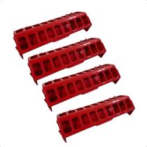 Kit 4 Comedouro Calha 30cm Para Aves Frango Cordona Galinhas Kit 4 Comedouro Calha 30cm Para Aves Frango Cordona Galinhas