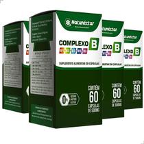 Kit 4 Complexo B 240 Capsulas Vitaminas B1 B2 B3 B5 B6 Minerais Suplemento Comprimidos Natunéctar